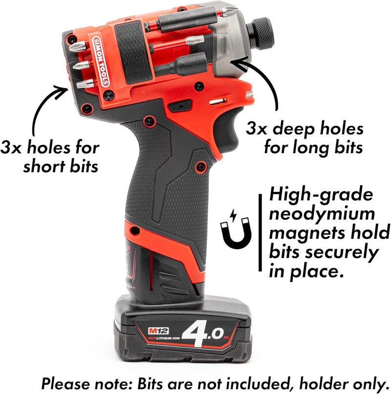 Simon tools Magnetic Bit Holder for Milwaukee M12 Impact Driver & Drill - Milwaukee Bit Holder for M12 - Image 5